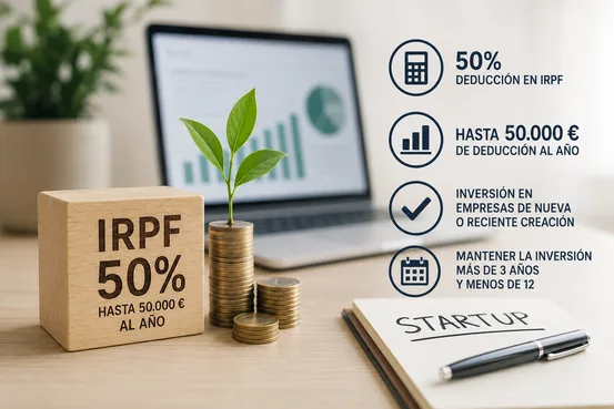 Deducción IRPF por invertir en startups: guía 2026